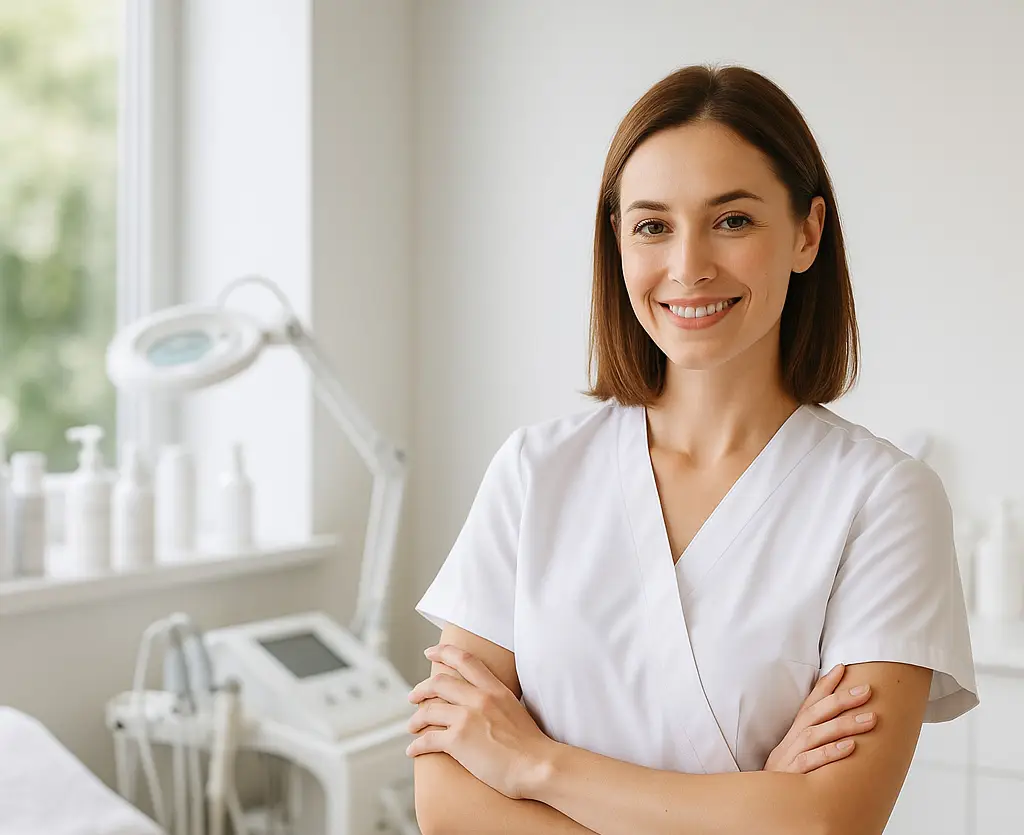 Med spa owner in her own treatment room